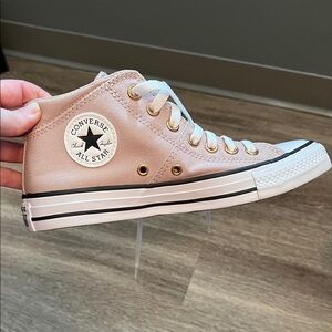 Converse High Top Sneakers - Blush Pink and White